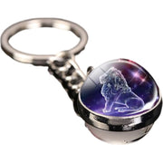 キーホルダー キーリング バッグチャーム レディース メンズ アクセサリー 夜光 蓄光 光る ボール型 12星座 宇宙 黄道十二宮 ファッション小物 雑貨 おしゃれ お洒落 大人 子供 子ども こども 女性 婦人 男性 紳士 女の子 男の子 男女兼用 プチギフト 贈り物