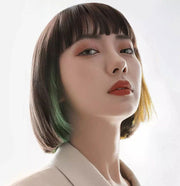 部分ウィッグ エクステ つけ毛 ストレート 35cm レディース 女性 おしゃれ かわいい イメージチェンジ ナチュラル メッシュ アクセント 発表会 コスプレ パーティー ヘアピース  カラバリ豊富