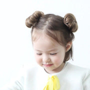 お団子ウィッグ 子供 キッズ クリップ式 つけ毛 ポイントウィッグ おだんご 部分ウィッグ 髪飾り ヘアアレンジ エクステ シュシュ ボリュームアップ アップヘア ヘアアクセサリー 雑貨 おしゃれ かわいい パーティー 発表会 結婚式