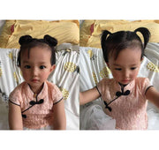 お団子ウィッグ 子供 キッズ クリップ式 つけ毛 ポイントウィッグ おだんご 部分ウィッグ 髪飾り ヘアアレンジ エクステ シュシュ ボリュームアップ アップヘア ヘアアクセサリー 雑貨 おしゃれ かわいい パーティー 発表会 結婚式