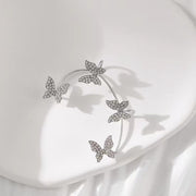 イヤークリップ 片耳用 単品 レディース アクセサリー イヤーカフ イヤリング キラキラ 蝶々 ラインストーン かわいい おしゃれ きれいめ フェミニン 女性 大人女子 プレゼント