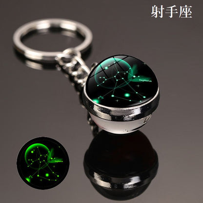 キーホルダー キーリング バッグチャーム 12星座 暗闇で光る レディース 商品画像4