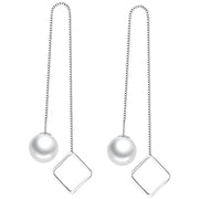 ピアス アメリカンピアス チェーン レディース アクセサリー 上品 シンプル 揺れる ぶら下がり ロング フェイクパール 丸 四角 三角 ラウンド サークル スクエア トライアングル 幾何学 図形 ベネチアンチェーン ボックスチェーン シルバーカラー 普段使い お出かけ お呼ばれ おしゃれ 女性 彼女 妻 嫁 大人女子 婦人 プレゼント ギフト 贈り物 誕生日 記念日 母の日