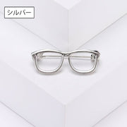 ブローチ ピンブローチ レディース アクセサリー 眼鏡 メガネ めがね おしゃれ かわいい ユニーク 個性的 ギフト プレゼント 贈り物 カジュアル デイリー お出かけ ゴールドカラー シルバーカラー