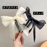 バナナクリップ ヘアクリップ 髪留め レディース 女性 ヘアアクセサリー 髪飾り リボン 大きめ 存在感 ヘアアレンジ まとめ髪 シンプル かわいい おしゃれ ファッション小物