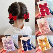 ヘアクリップ キッズ 子供用 子ども ヘアアクセサリー 2点セット リボン りぼん 髪飾り 髪留め かわいい フォーマル 入園式 卒業式 発表会 結婚式 パーティー