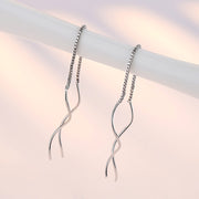 アメリカンピアス レディース アクセサリー 女性用 ロングチェーン 揺れる 垂れる ゆらゆら ウェーブ シンプル おしゃれ かわいい お出かけ カジュアル デイリー 普段使い ギフト プレゼント 婦人用 ファッション小物