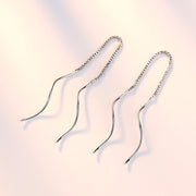 アメリカンピアス レディース アクセサリー 女性用 ロングチェーン 揺れる 垂れる ゆらゆら ウェーブ シンプル おしゃれ かわいい お出かけ カジュアル デイリー 普段使い ギフト プレゼント 婦人用 ファッション小物
