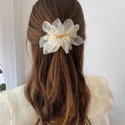 バレッタ ヘアアクセサリー レディース アップスタイル まとめ髪 ヘアアレンジ 髪留め 髪飾り おしゃれ かわいい シフォン 大人可愛い