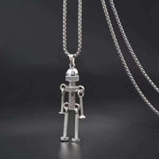 ネックレス ペンダント 男女兼用 ユニセックス レディース メンズ アクセサリー ロボット チェーン ねじ ボルト 揺れる シルバーカラー ユニーク おしゃれ ギフト プレゼント