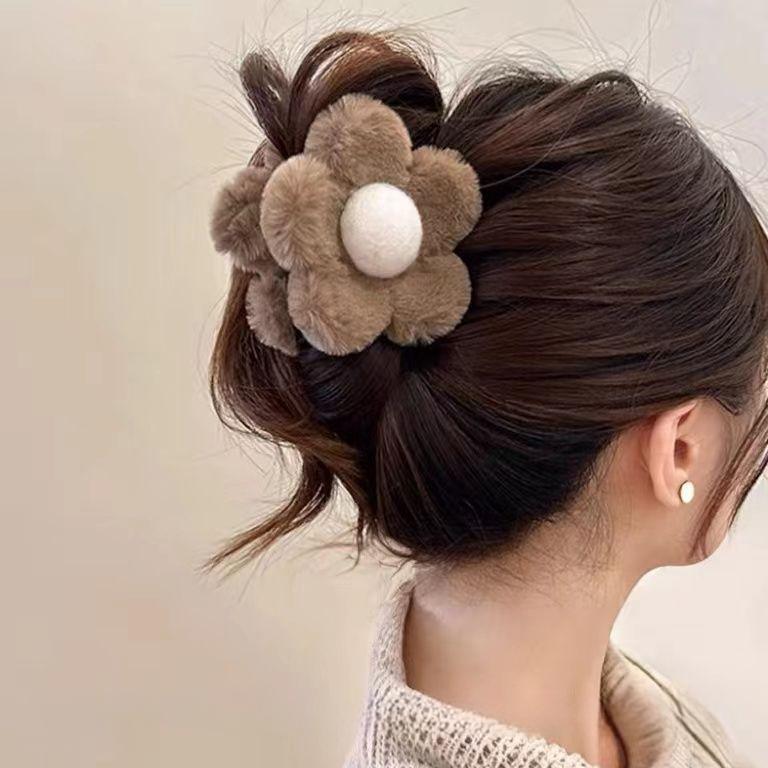 バンスクリップ ヘアクリップ ヘアアクセサリー フラワー お花 髪留め 商品画像5