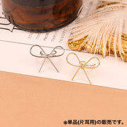 イヤーカフ イヤークリップ 単品 片耳用 レディース 女性 アクセサリー イヤカフ リボン シルバーカラー ゴールドカラー シンプル おしゃれ かわいい お出かけ 普段使い プレゼント ギフト ファッション小物