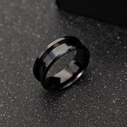リング 指輪 メンズ レディース アクセサリー ファッションリング チタン 平打ち プレゼント 誕生日 記念日 シンプル ライン 溝 重ね付け ブラック ブルー ゴールドカラー シルバーカラー 普段使い おしゃれ 男女兼用 ユニセックス 男性 女性 彼氏 彼女 恋人 友達 旦那 夫 妻 嫁 大人 ギフト 贈り物 父の日 母の日 バレンタインデー ホワイトデー