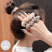 ヘアゴム レディース フェイクパール 女性用 婦人用 ヘアアクセサリー 髪飾り 髪留め まとめ髪 ホワイト 上品 かわいい おしゃれ
