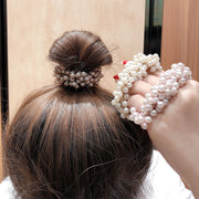 ヘアゴム レディース フェイクパール 女性用 婦人用 ヘアアクセサリー 髪飾り 髪留め まとめ髪 ホワイト 上品 かわいい おしゃれ