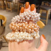 ヘアゴム レディース フェイクパール 女性用 婦人用 ヘアアクセサリー 髪飾り 髪留め まとめ髪 ホワイト 上品 かわいい おしゃれ