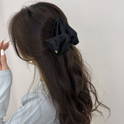 ヘアクリップ バンスクリップ レディース 女性用 ヘアアクセサリー 髪留め 髪飾り まとめ髪 ヘアアレンジ サテン調 上品 高級感 簡単 可愛い おしゃれ お出掛け 普段使い デイリー