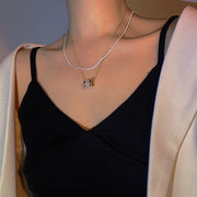 ネックレス チェーンのみ 首飾り レディース 女性 アクセサリー 星 スター きれいめ おしゃれ かわいい 上品 きらきら アジャスター付き 重ね付け サイズ調節可 チェーン シンプル 定番 プレゼント ギフト 記念日 お出かけ パーティ 銀色