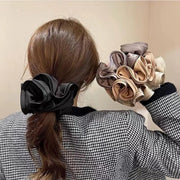 シュシュ ヘアゴム レディース ヘアアクセサリー 大ぶり ボリューム まとめ髪 ヘアアレンジ 上品 シンプル 可愛い おしゃれ デイリー