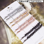 ヘアピン 2本セット ヘアアクセサリー レディース 女性 髪留め 髪飾り ヘアアレンジ ラインストーン キラキラ 結婚式 発表会 パーティ おしゃれ かわいい