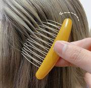 コーム ヘアコーム 2個セット かんざし まとめ髪 おくれ毛 レディース 女性 ヘアアクセサリー 髪留め 髪飾り ヘアアレンジ シンプル お洒落 かわいい きれいめ ファッション小物 婦人用 差し色 ブラック 黒 ブラウン ピンク