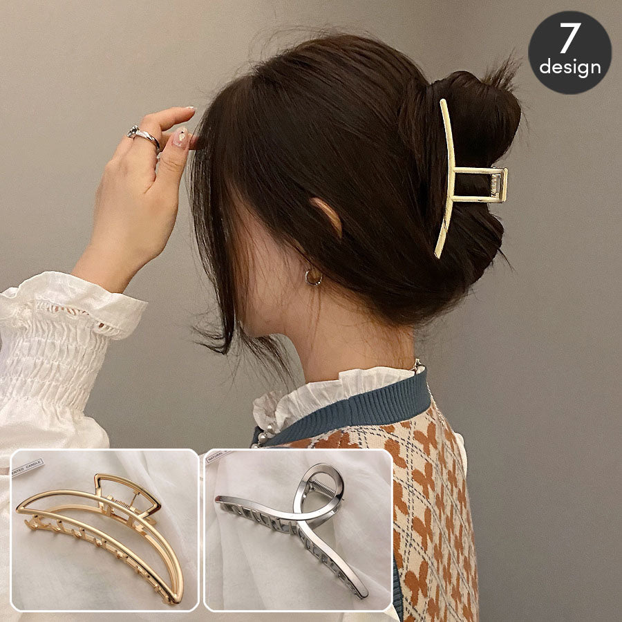 バンスクリップ ヘアクリップ レディース メタル ヘアアクセサリー くり抜き ひねり ストレート ムーン 髪留め 髪飾り ヘアアレンジ おしゃれ かわいい カジュアル お出かけ 通勤 オフィス 女性用
