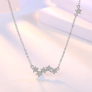 ネックレス レディース アクセサリー スター 星 ラインストーン シルバーカラー かわいい おしゃれ プレゼント ギフト 記念日