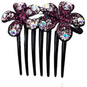 ヘアコーム 髪留め ヘアアクセサリー レディース 女性 婦人 髪飾り 花 フラワー ラインストーン ヘアアレンジ きらきら かわいい おしゃれ 華やか 上品 エレガント お出かけ パーティー