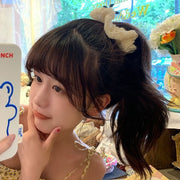 シュシュ ヘアゴム ヘアアクセサリー レディース 女性 髪飾り 髪留め リボン まとめ髪 ヘアアレンジ おしゃれ お洒落 可愛い ファッション小物