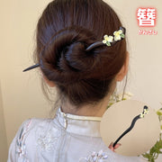 かんざし 簪 一本挿し ヘアアクセサリー レディース 女性 婦人 髪飾り 髪留め ヘアスティック ヘアピン フラワー 発表会 和装小物 七五三 イベント 大人女子 きれいめ 上品 かわいい おしゃれ シンプル 黒 黄
