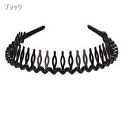 カチューシャ レディース 女性用 ヘアアクセサリー 細め ウェーブ コーム付き べっ甲柄 カラフル シンプル オフィス デイリー おしゃれ 大人かわいい カジュアル ブラック ブラウン ピンク ホワイト 黒 茶色 白