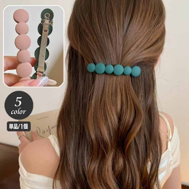 バレッタ ヘアアクセサリー レディース 髪留め 髪飾り ラウンド サークル ヘアアレンジ まとめ髪 おしゃれ かわいい 通勤 通学 カジュアル デイリー オフィス 普段使い