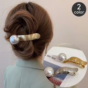 ヘアクリップ ヘアアクセサリー レディース フェイクパール パール調 髪留め まとめ髪 ヘアアレンジ 華やか おしゃれ かわいい 大人上品 きれいめ 挟むだけ 簡単 女性用 婦人用 ゴールド シルバー
