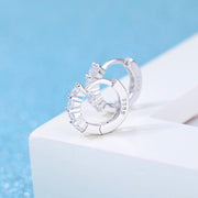 フープピアス リングピアス アクセサリー レディース 女性用 ファッション小物 ラインストーン 立て爪 エレガント 上品 華やか おしゃれ かわいい プレゼント ギフト 誕生日 記念日