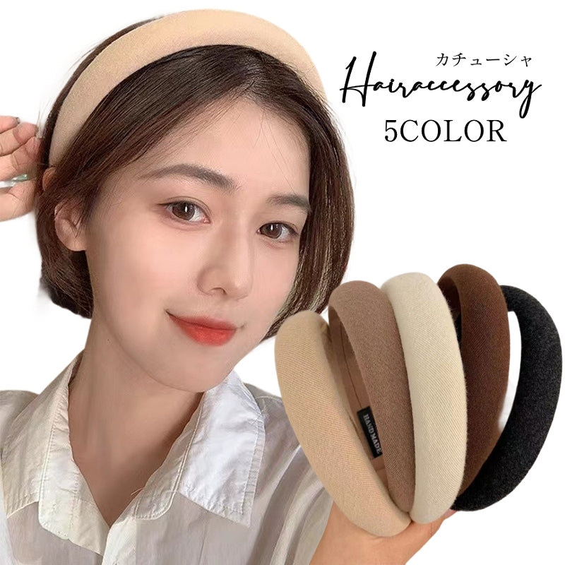 カチューシャ ヘアバンド レディース 女性 ヘアアクセサリー 幅広 商品画像