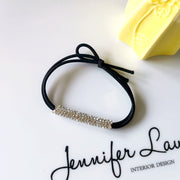 ヘアゴム 髪ゴム 二連 レディース 女性 ヘアアクセサリー 髪留め まとめ髪 ヘアアレンジ ラインストーン キラキラ お洒落 可愛い ポニーテール 普段使い デイリー 婦人 ファッション小物