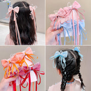 ヘアクリップ キッズ ヘアアクセサリー 2個セット 1ペア リボン レース 編み込み ロング ヘアアレンジ かわいい おしゃれ キュート フェミニン 衣装 フォーマル 子供 女の子