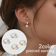 ピアス フープピアス リングピアス レディース 女性 アクセサリー 小ぶり サークル フェイクパール パール調 一粒 シンプル シルバーカラー ゴールドカラー お洒落 可愛い お出かけ 普段使い デイリー 耳飾り ファッション小物 婦人用 プレゼント ギフト