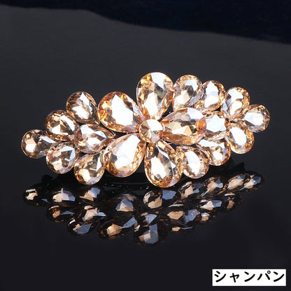 バレッタ レディース ヘアアクセサリー ビジュー ラインストーン カラーストーン風 商品画像5
