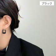 スタッドピアス レディース アクセサリー 女性用 スクエア 四角 長方形 くり抜き おしゃれ かわいい 大人上品 きれいめ フェミニン エレガント スタイリッシュ お出かけ デート カジュアル デイリー 婦人用