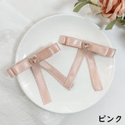 ヘアクリップ くちばしクリップ 2個セット 1対 レディース ヘアアクセサリー リボン レース ハート キラキラ ビジュー ストーン 髪留め 髪飾り ヘアアレンジ ツインテール ガーリー おしゃれ 上品 かわいい