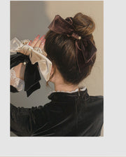 シュシュ ヘアゴム 単品 1個 ヘアアクセサリー レディース 女性 婦人 チェック リボン サテン風 チャーム付き 髪飾り まとめ髪 髪留め おしゃれ かわいい ヘアアレンジ 大人可愛い カジュアル デイリー ガーリー キュート