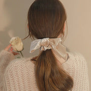 シュシュ ヘアゴム 単品 1個 ヘアアクセサリー レディース 女性 婦人 チェック リボン サテン風 チャーム付き 髪飾り まとめ髪 髪留め おしゃれ かわいい ヘアアレンジ 大人可愛い カジュアル デイリー ガーリー キュート