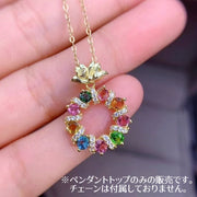 ペンダントトップ チャーム アクセサリー レディース 女性用 金色 ラインストーン 宝石風 キラキラ カラフル かわいい おしゃれ ギフト 記念日 誕生日 プレゼント 贈り物 ファッション小物 ネックレス ゴールドカラー