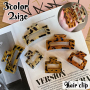 ヘアクリップ バンスクリップ ヘアアクセサリー レディース くり抜き スクエア 四角 髪飾り 髪留め まとめ髪 ヘアアレンジ シンプル マーブル べっ甲柄 アクリル スタイリッシュ おしゃれ かわいい 大人上品 オフィス 簡単 女性用 婦人用 ファッション小物