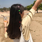 ミニヘアクリップ  ミニバンスクリップ 15個セット 20個セット 髪留め レディース 女性用 子供 キッズ 女の子 ヘアアクセサリー 花 フラワーモチーフ 小さい 小ぶり 重ね付け ヘアアレンジ おしゃれ かわいい デイリー 普段使い お出かけ