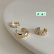 イヤーカフ 3個セット アクセサリー イヤークリップ ノンホール レディース 女性 かわいい キュート ラインストーン ゴールドカラー シルバーカラー キラキラ イヤカフ 贈り物 プレゼント 婦人用