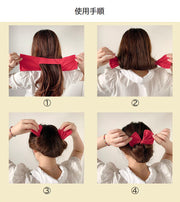 デフトバン シニヨンメーカー お団子メーカー レディース 女性 ヘアアクセサリー 髪留め まとめ髪 ヘアアレンジ くるくる 簡単 無地 花柄 ヒョウ柄 おしゃれ お団子ヘア ロングヘア