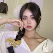 シュシュ ヘアゴム ヘアアクセサリー レディース チェック リボン 格子柄 髪飾り まとめ髪 髪留め おしゃれ かわいい ヘアアレンジ 大人可愛い カジュアル デイリー ガーリー キュート 女性用 婦人用