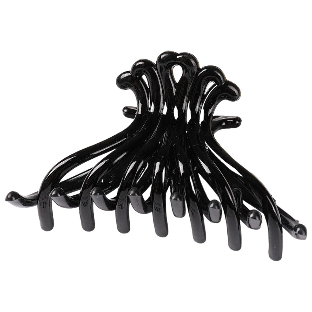 バンスクリップ ヘアクリップ レディース 女性 ヘアアクセサリー ファッション雑貨 ブラック【10.5cm】 バリエーション画像